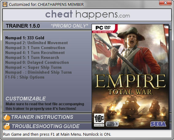 empire total war research cheat